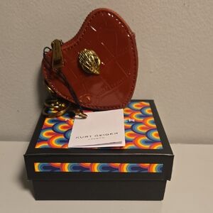 Kurt Geiger Deep Red Heart Key Holder